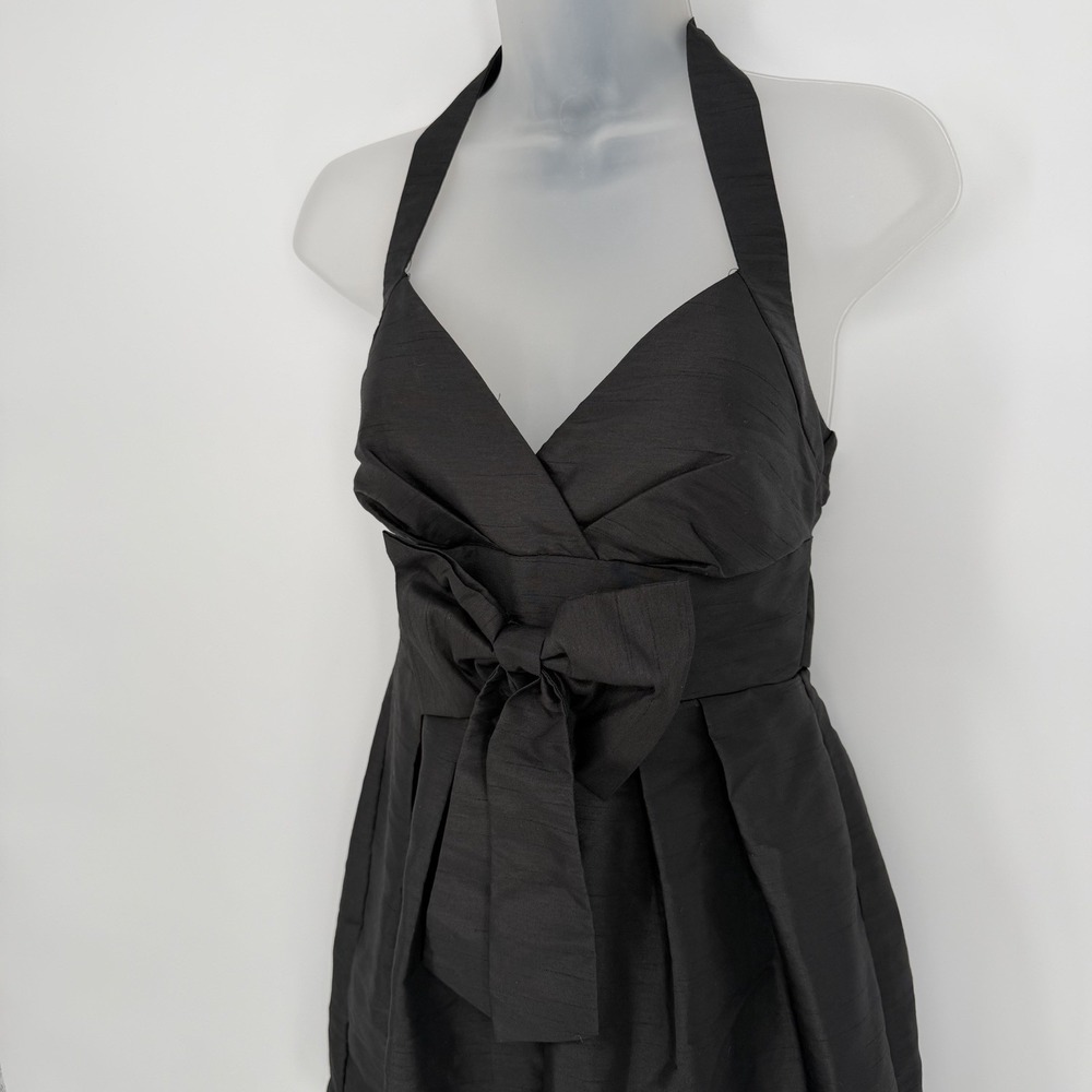 Y2K Charlotte Russe Sz 3 Black Halter Mini Bow Dress Party Hoco Whimsigoth - Picture 4 of 7
